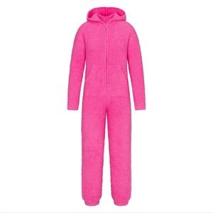 Skims cozy knit unisex onesie pink